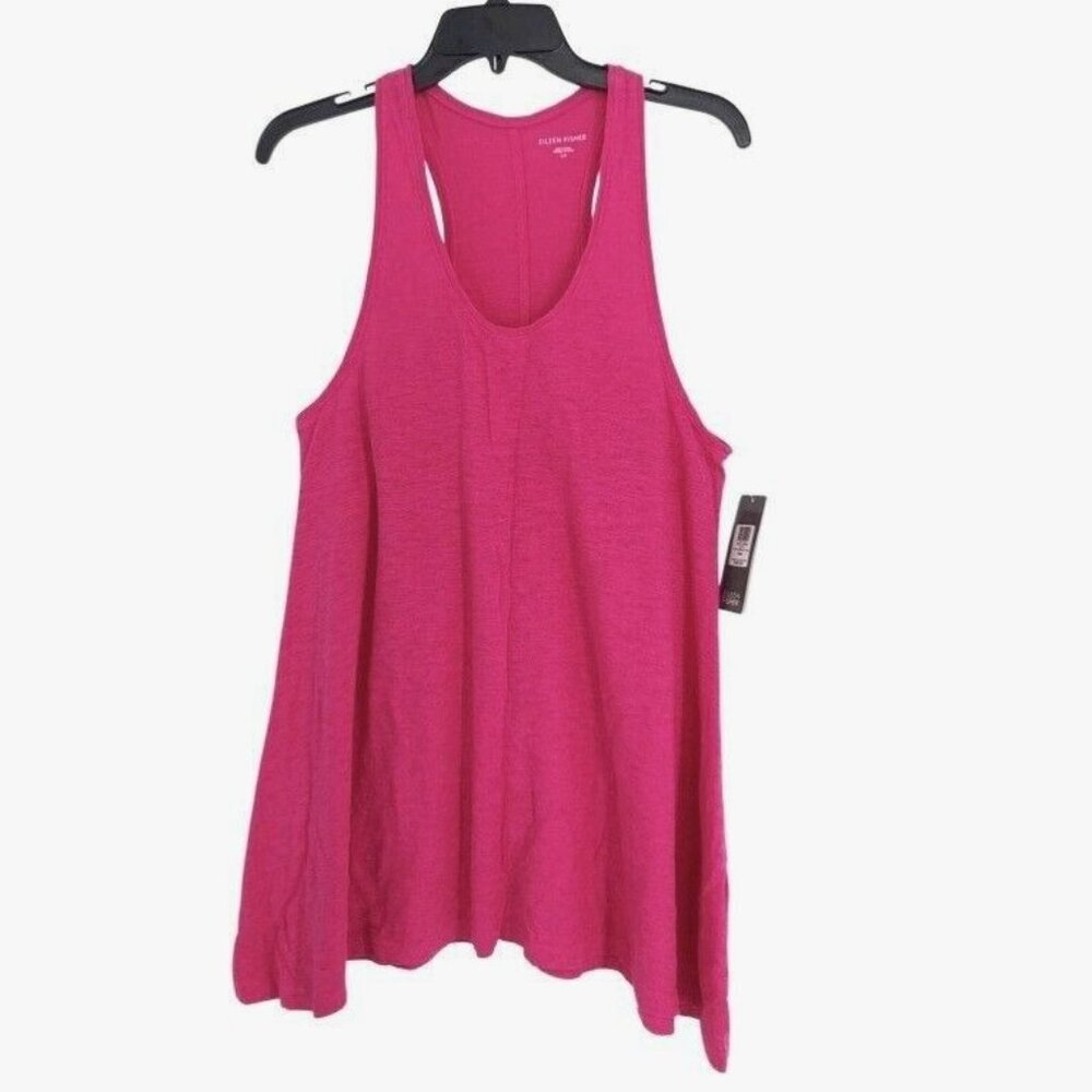 NEW Eileen Fisher Tank Top Womens XS Scoop Neck Racerback Swing Tunic Pink